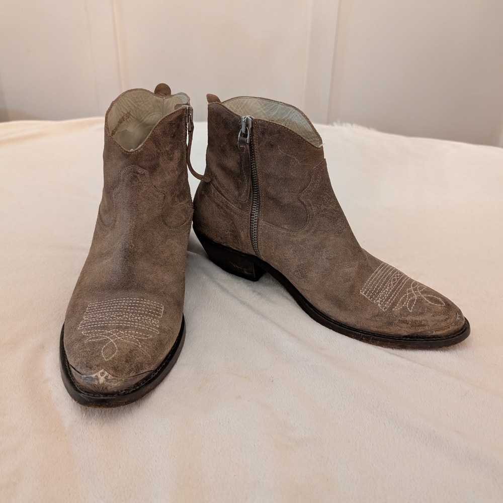 Golden Goose 'Young' Western Booties - Tan